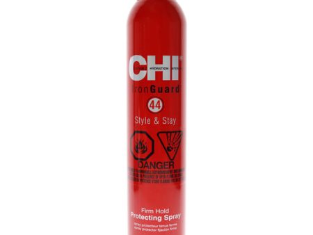 CHI 44 Iron Guard Style Stay Firm Hold Protecting Spray by CHI for Unisex - 10 oz Hair Spray on Sale