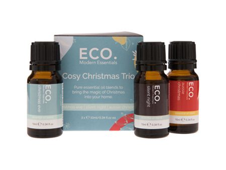 Eco Modern Essentials Aroma Essential Oil Blend Trio Cosy Christmas 10ml x 3 Pack For Cheap