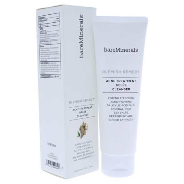 bareMinerals Blemish Remedy Acne Treatment Gelee Cleanser by bareMinerals for Unisex - 4.2 oz Cleansing Online now