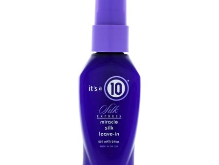 Its A 10 Miracle Silk Express Leave-In by Its A 10 for Unisex - 2 oz Hairspray Online Sale