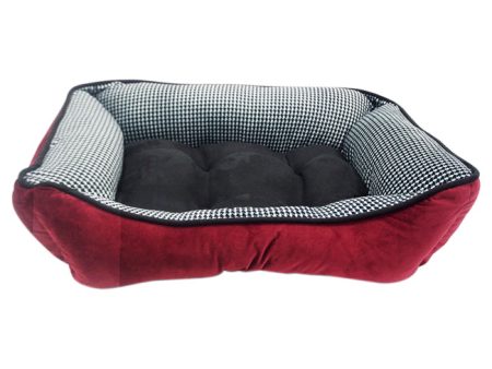 Pet Maison Houndstooth Cuddler Pet Bed by Pet Maison for Unisex - 27 x 21 x 10 Inch Pet Bed on Sale