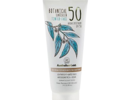 Australian Gold Botanical Sunscreen SPF 50 Tinted Face BB Cream - Medium to Tan  89ml 3oz Online now