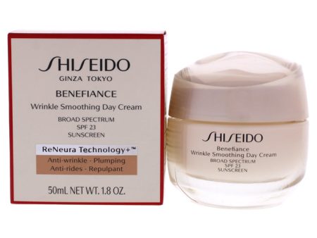 Shiseido Benefiance Wrinkle Smoothing Day Cream SPF 23 by Shiseido for Unisex - 1.8 oz Cream Cheap