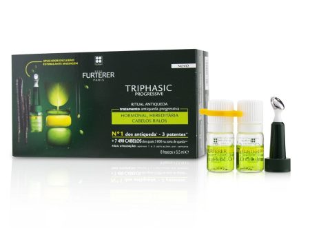 Rene Furterer Triphasic Progressive Anti-Hair Loss Ritual Anti-Hair Loss Treatment (Progressive Hair Loss)  8x5.5ml 0.18oz Online Hot Sale