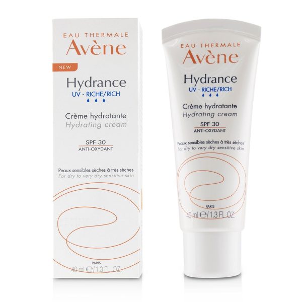 Avene Hydrance UV RICH Hydrating Cream SPF 30 - For Dry to Very Dry Sensitive Skin  40ml 1.3oz Online now