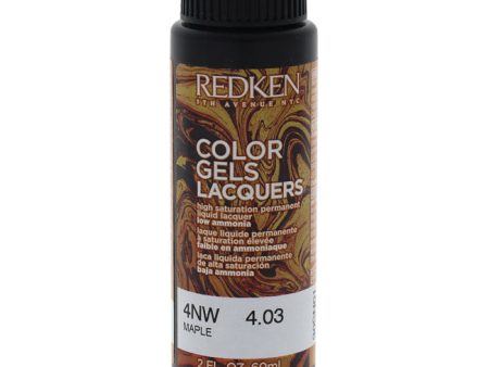 Redken Color Gels Lacquers Haircolor - 4NW Maple by Redken for Unisex - 2 oz Hair Color on Sale