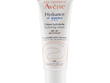 Avene Hydrance UV RICH Hydrating Cream SPF 30 - For Dry to Very Dry Sensitive Skin  40ml 1.3oz Online now