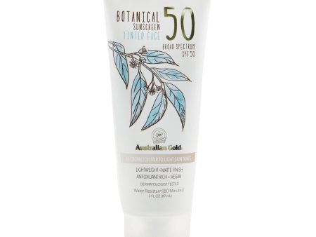 Australian Gold Botanical Tinted Face BB Cream SPF 50 - Fair to Light  89ml 3oz on Sale