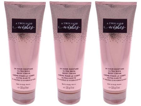 Bath and Body Works A Thousand Wishes Ultra Shea Body Cream by Bath and Body Works for Women - 8 oz Body Cream - Pack of 3 Online now