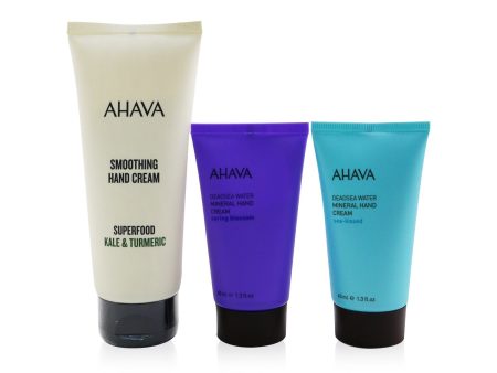 Ahava The Power Of Love Hand Trio: Superfood Hand Cream+ Mineral Hand Cream - Spring Blossom+ Mineral Hand Cream - Sea-Kissed  3pcs Fashion