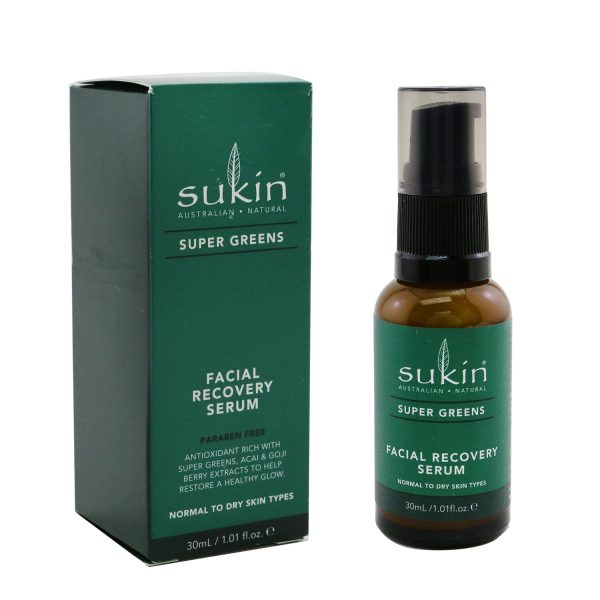 Sukin Super Greens Facial Recovery Serum (Normal To Dry Skin Types)  30ml 1.01oz Hot on Sale