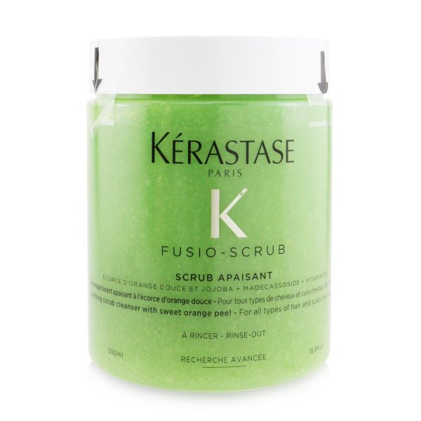 Kerastase Fusio-Scrub Scrub Apaisant Soothing Scrub Cleanser with Sweet Orange Peel (For All Types of Hair and Scalp, Even Sensitive)  500ml 16.9oz For Sale