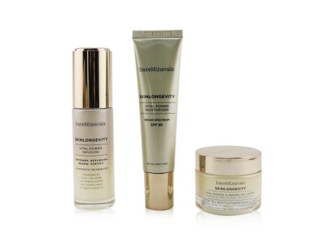 BareMinerals Give Good Skin Trio Set: Vital Power Infusion 30ml+ Vital Power Moisturizer SPF 30 30ml+ Vital Power Sleeping Gel Cream 30g  3pcs Online now