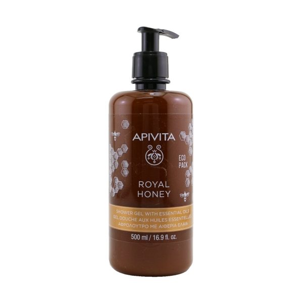 Apivita Royal Honey Creamy Shower Gel With Essential Oils - Ecopack  500ml 16.9oz Sale